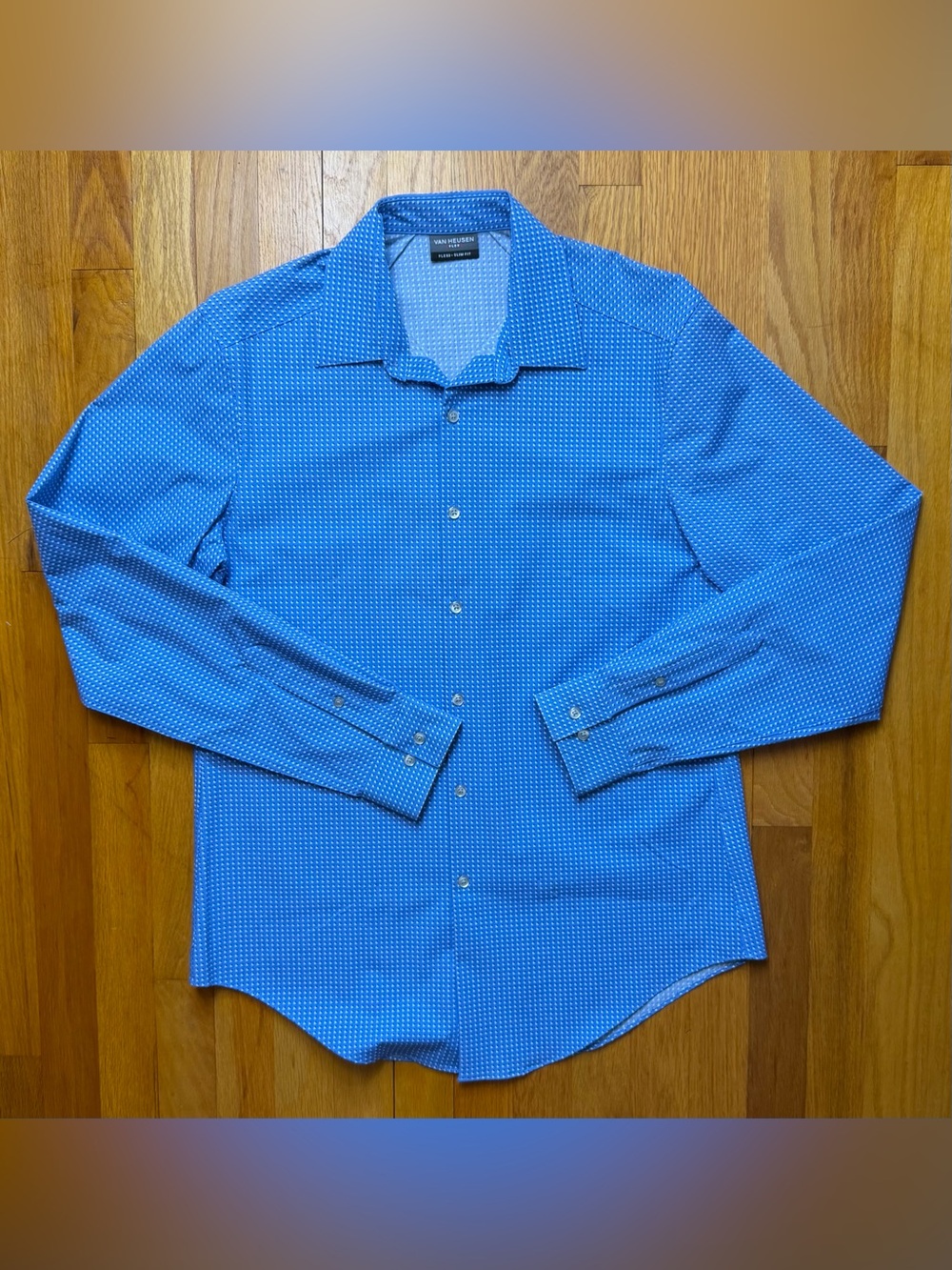 Van Heusen Blue Microdot Men's Dress Shirt